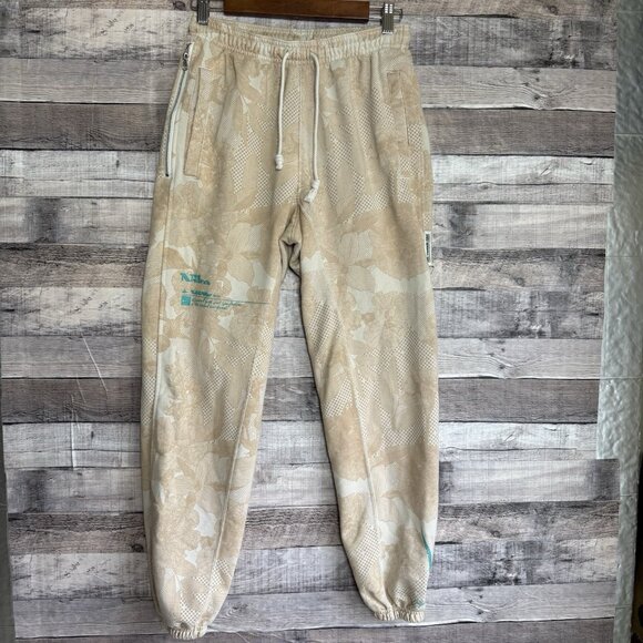 Nike Standard Issue Tropical Floral Jogger Pants Beige DV0016-219 Men’s Small - Picture 1 of 16
